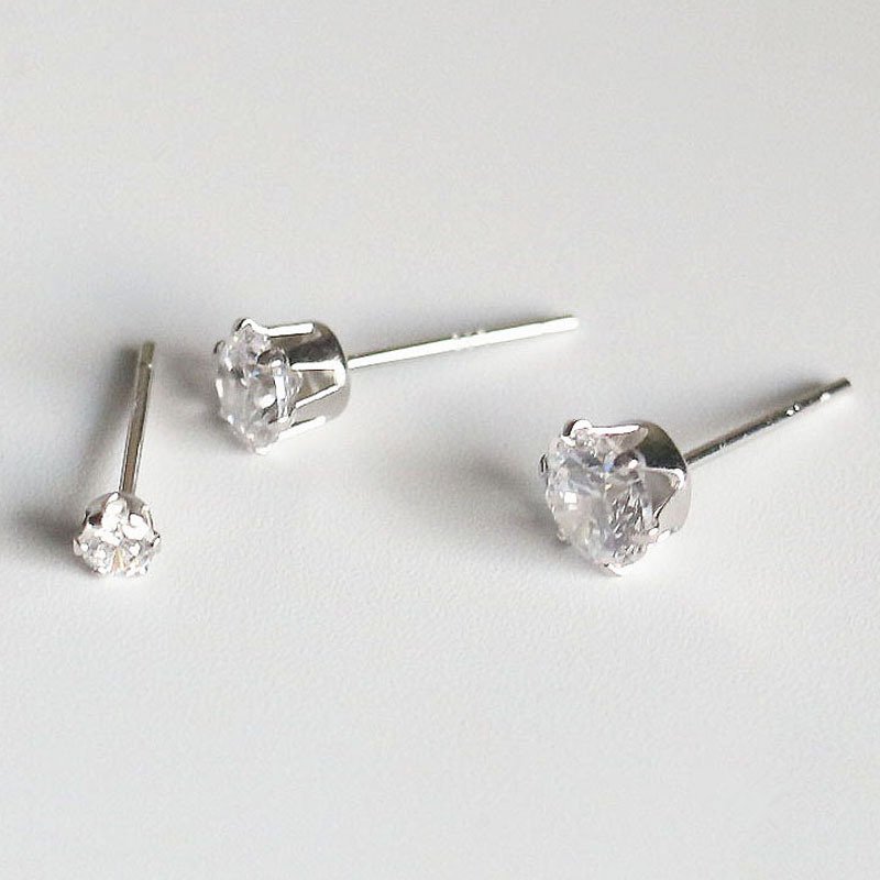 New style all-match commuter earrings simple six-claw single diamond earrings female student ear jewelry New style all-match commuter earrings simple six-claw single diamond earrings female student ear jewelry